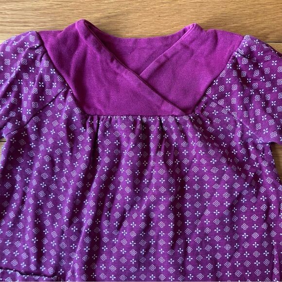 Tea Collection Maroon Cotton Print Dress 18-24 - Picture 3 of 5